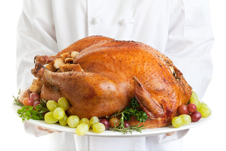 chef with turkey